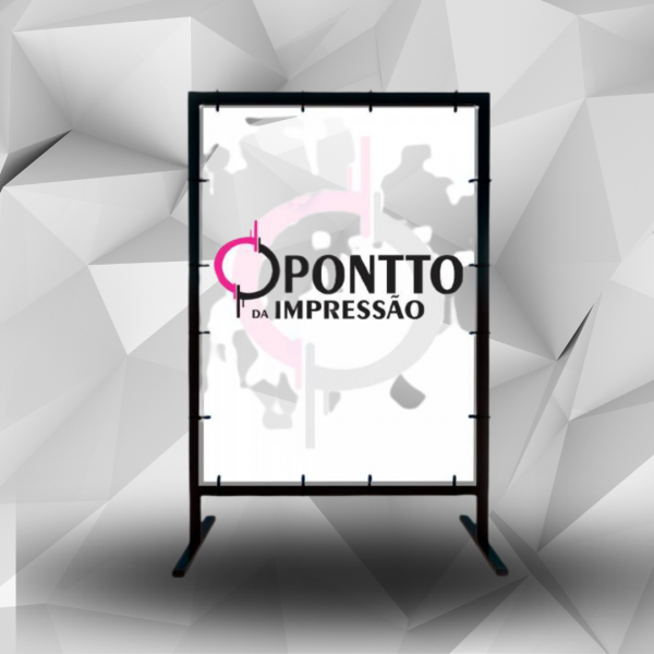 Cavalete com banner 70x100cm - Pontto da Impressão
